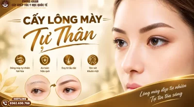 Cấy lông mày tự thân: Giải pháp tạo hình hàng mày dày rậm, tự nhiên