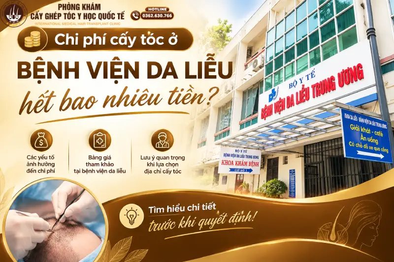 chi phí cấy tóc bệnh viện da liễu